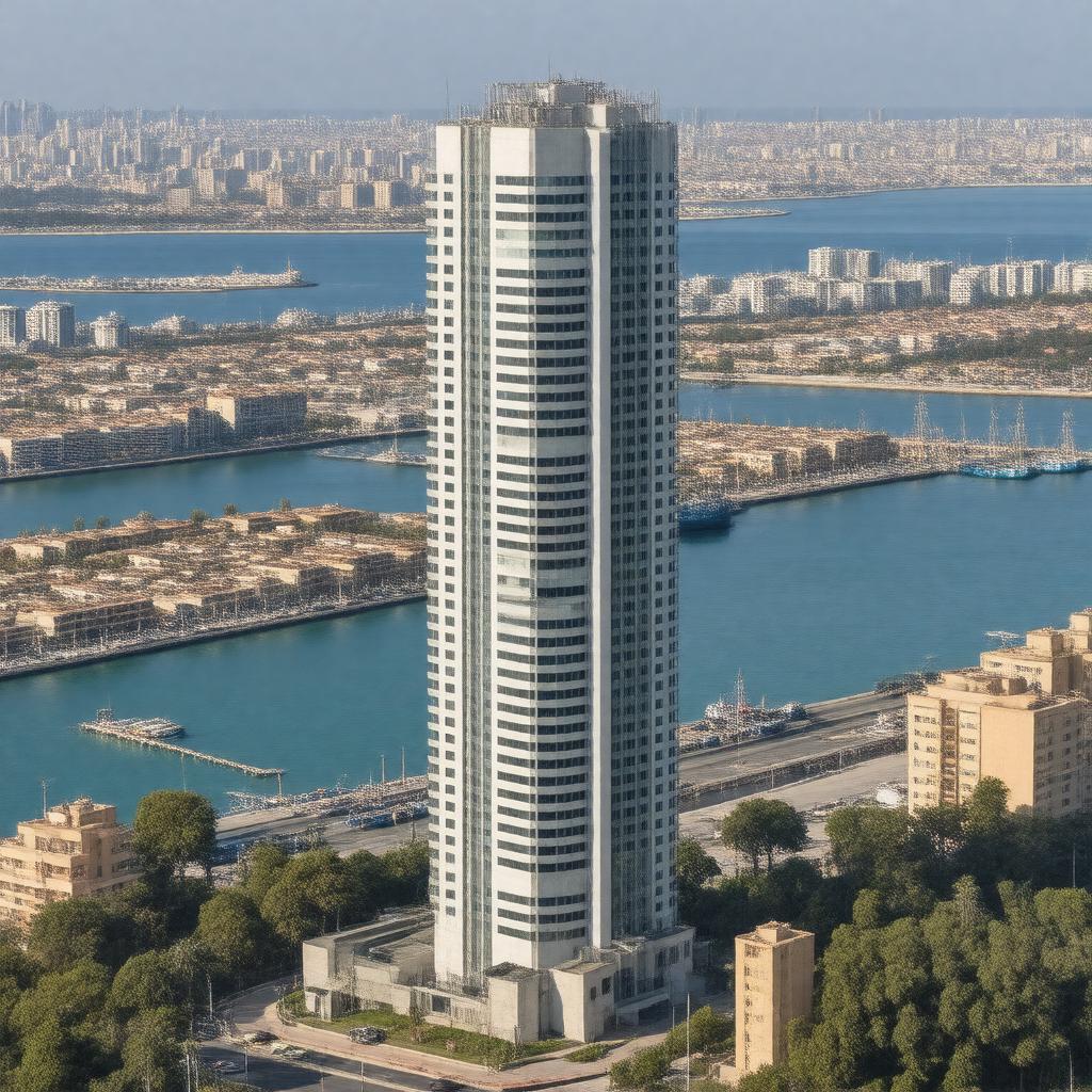 Click to view larger image AI-created image of Haifa Port Tower