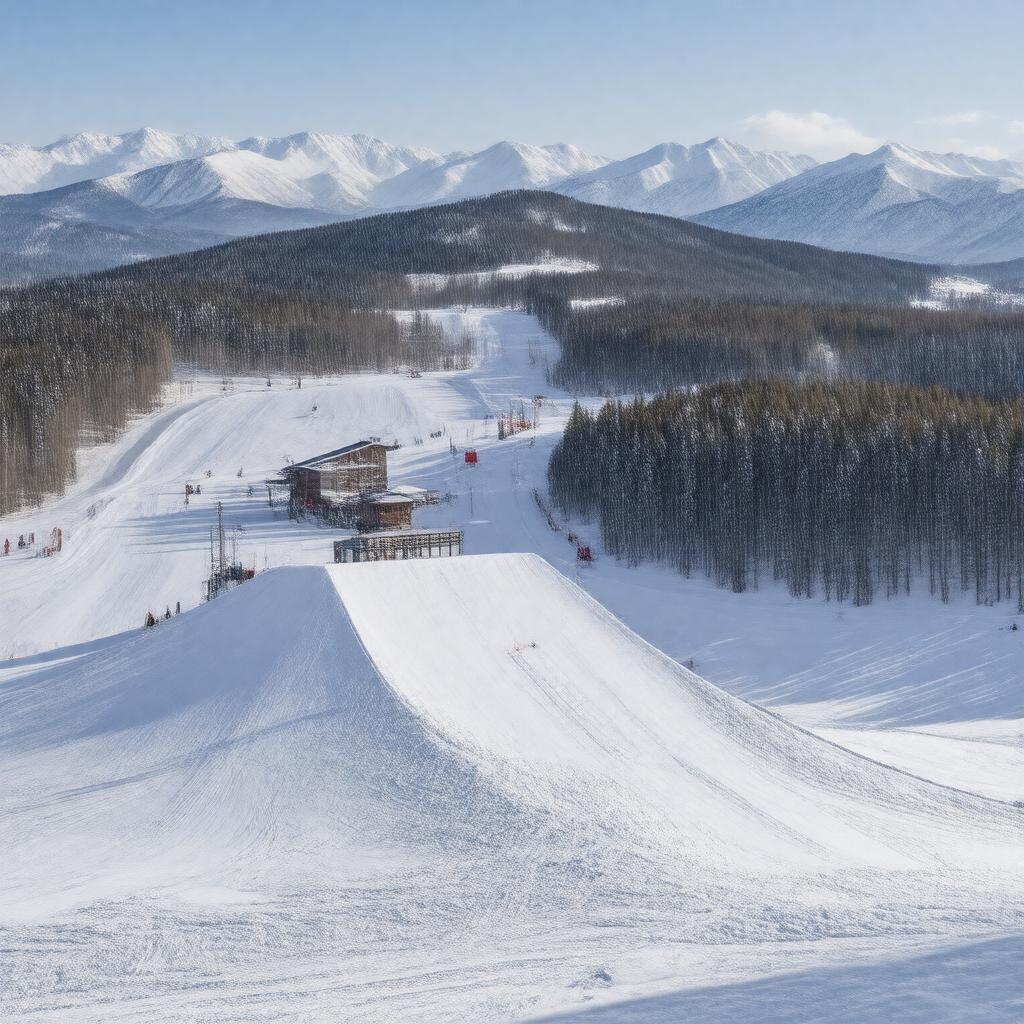 AI-created image of Hakuba Ski Jumping Stadium
