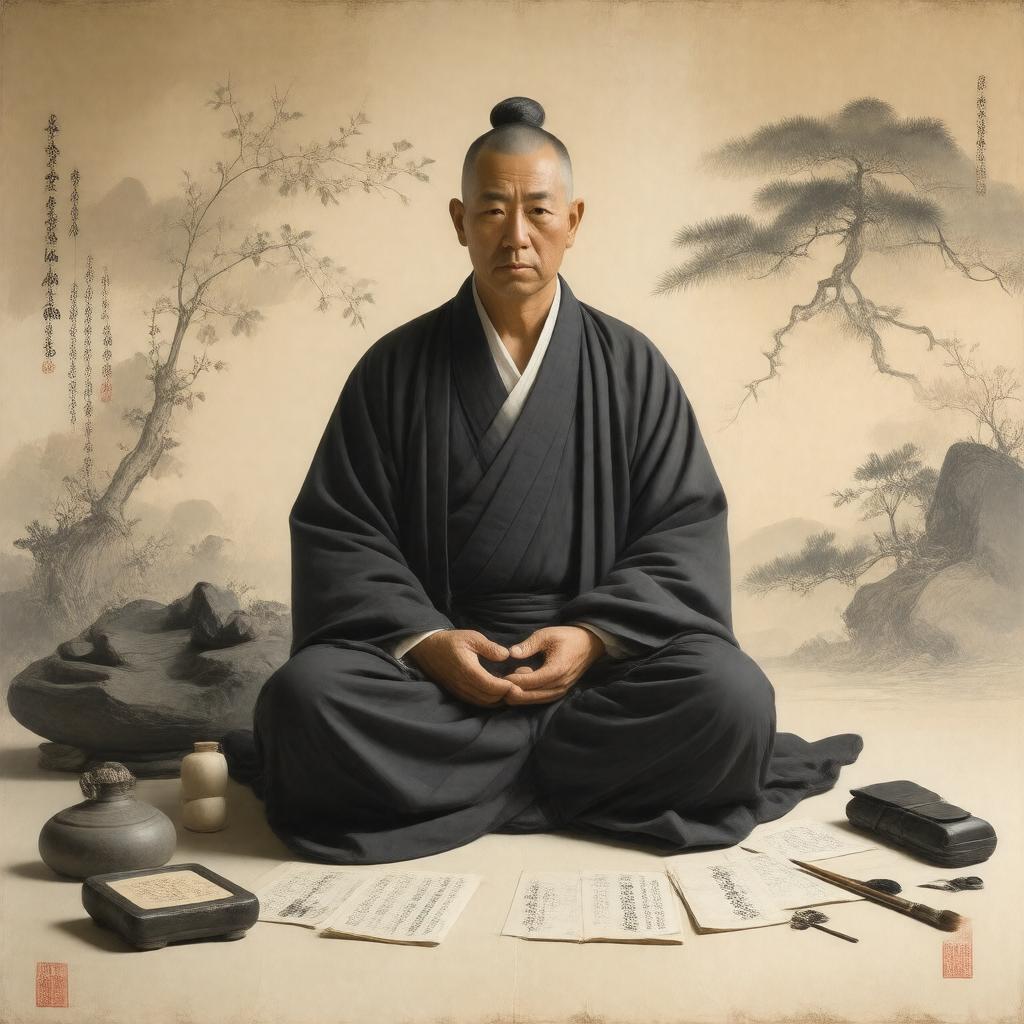 Click to view larger image AI-created image of Hakuin Ekaku