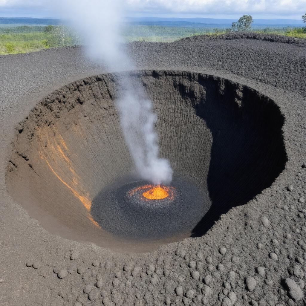 AI-created image of Halemaʻumaʻu Crater