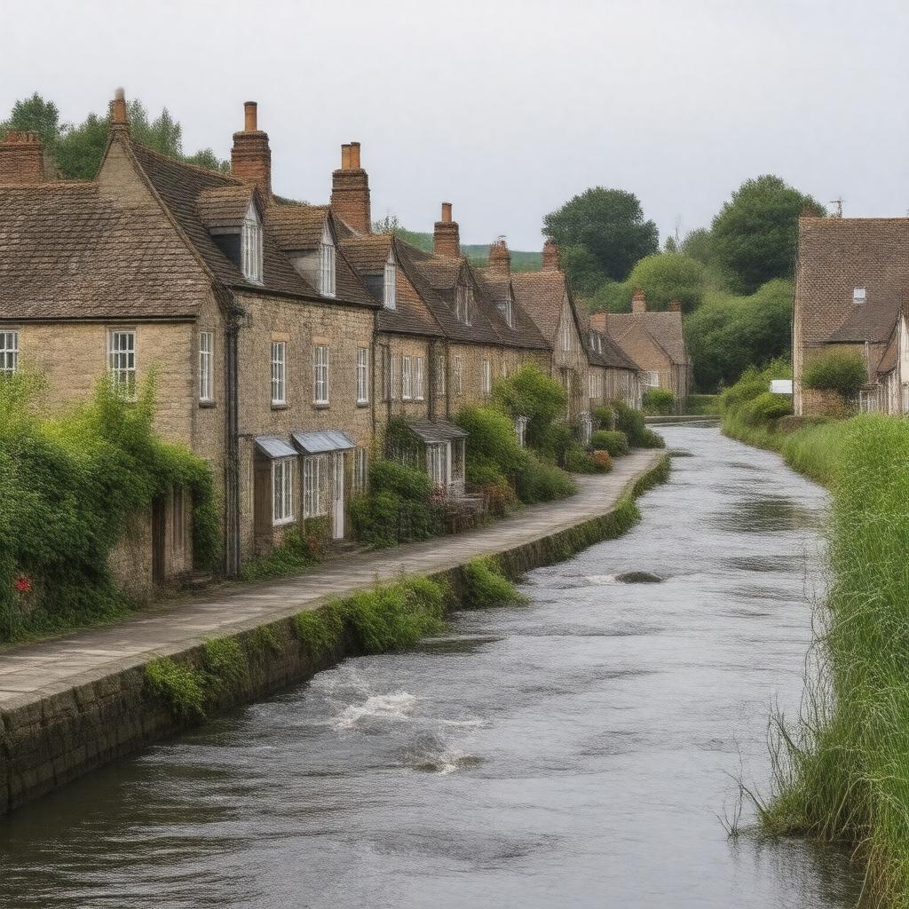 AI-created image of Halesworth, Suffolk, England