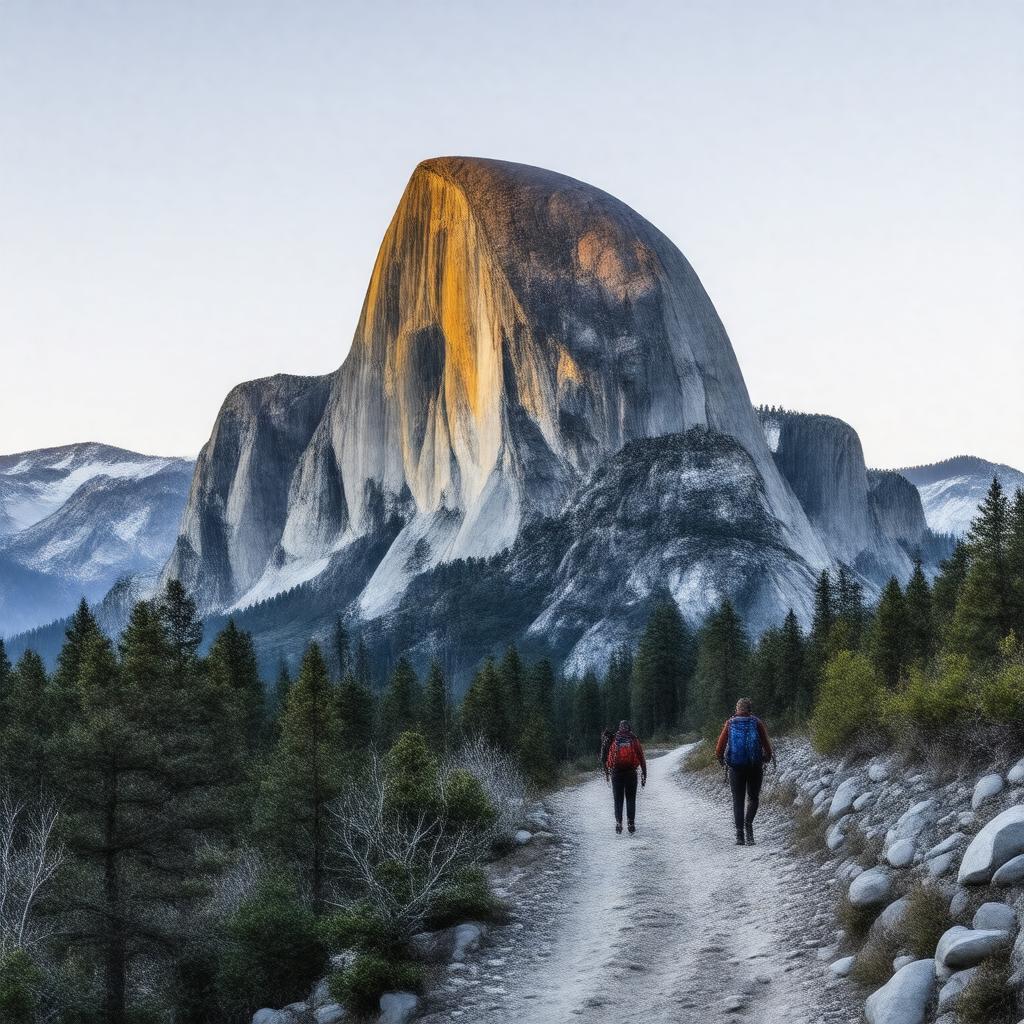 AI-created image of Half Dome