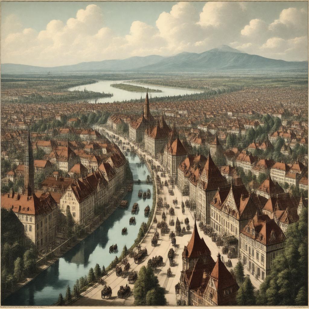 AI-created image of Halle, German Empire