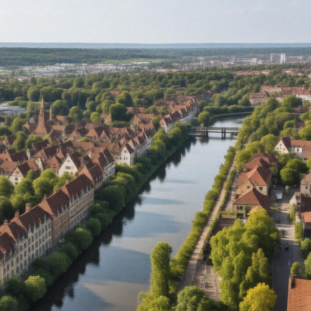 AI-created image of Halle (Saale), Germany