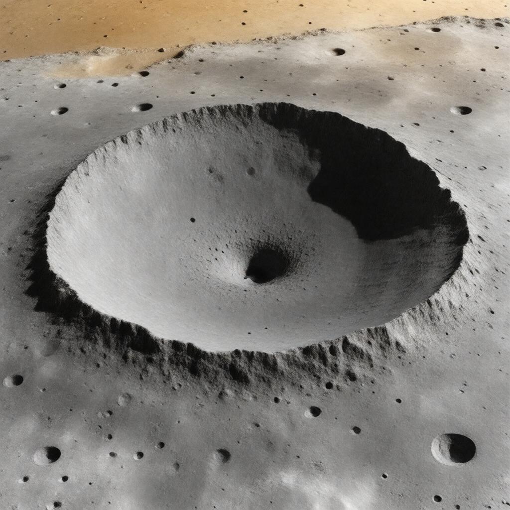 AI-created image of Halley (Mercury crater)