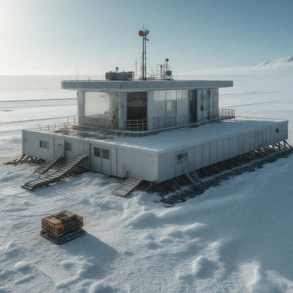 AI-created image of Halley Research Station (Antarctica)