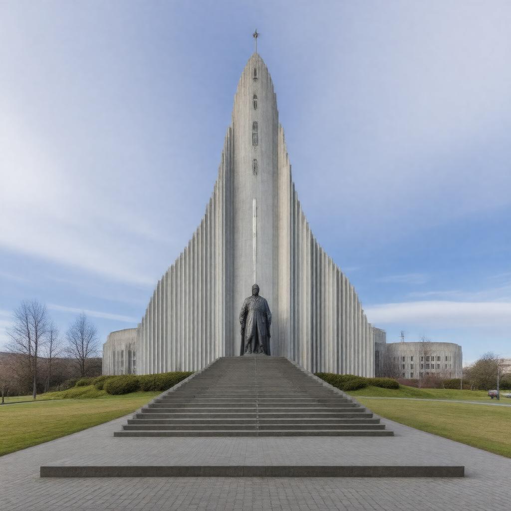 AI-created image of Hallgrímskirkja church