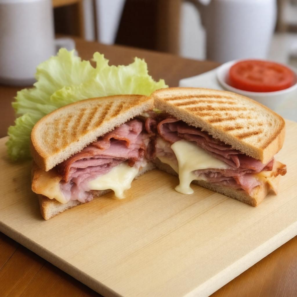 AI-created image of Ham sandwich