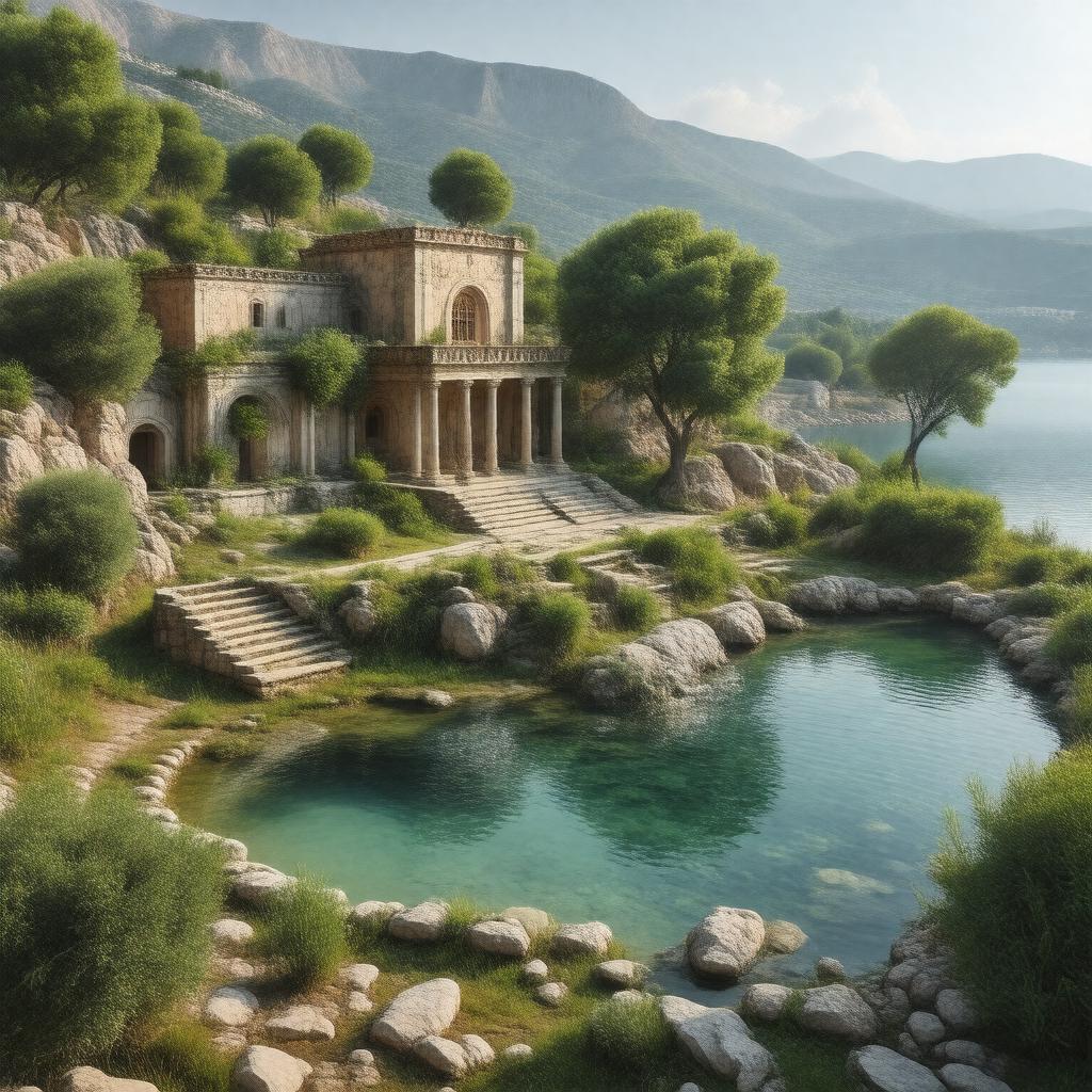 AI-created image of Hamat Tiberias National Park