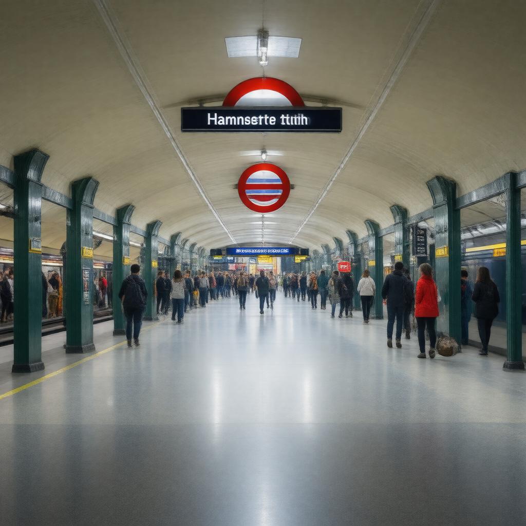 AI-created image of Hammersmith tube station