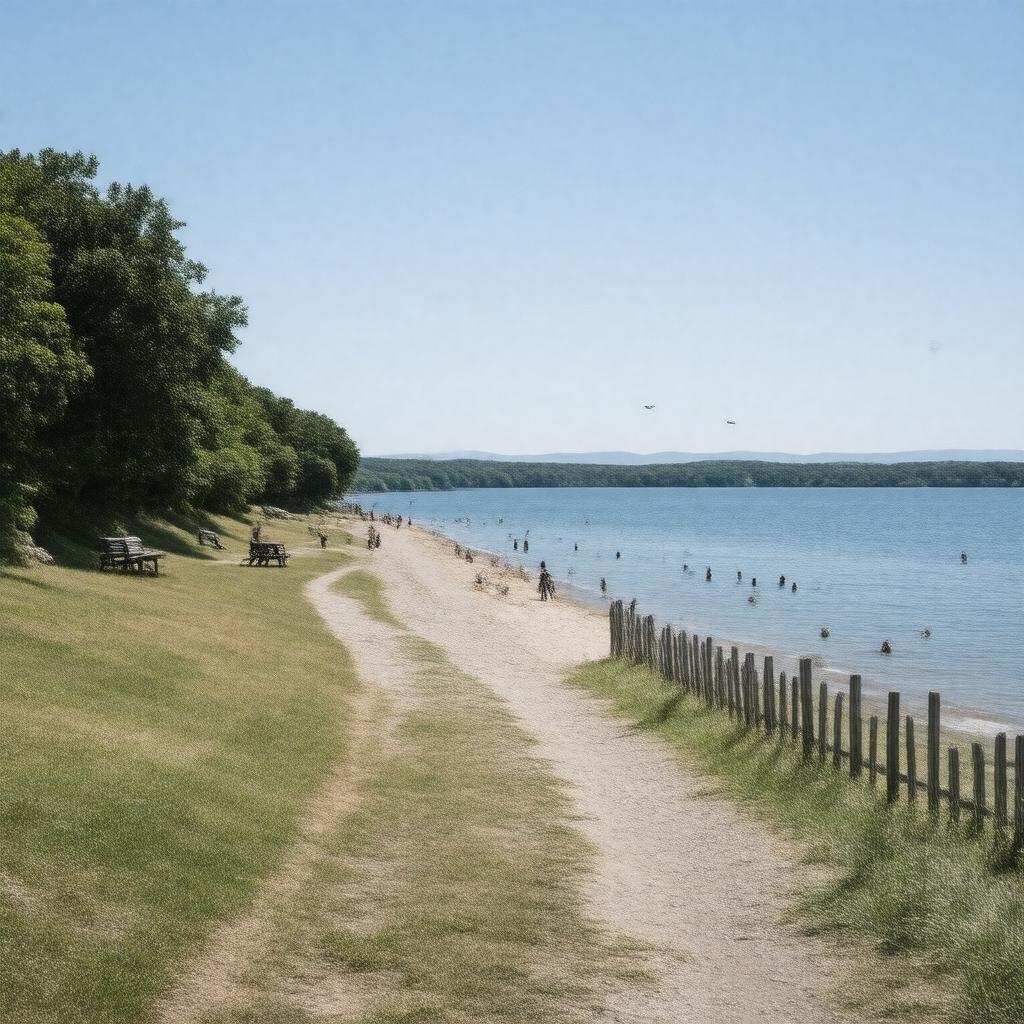 AI-created image of Hammonasset Beach State Park