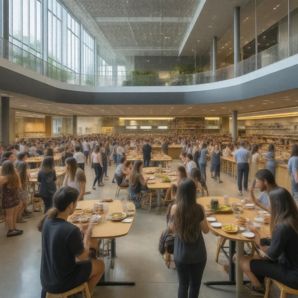 Click to view larger image AI-created image of Hampshire Dining Commons
