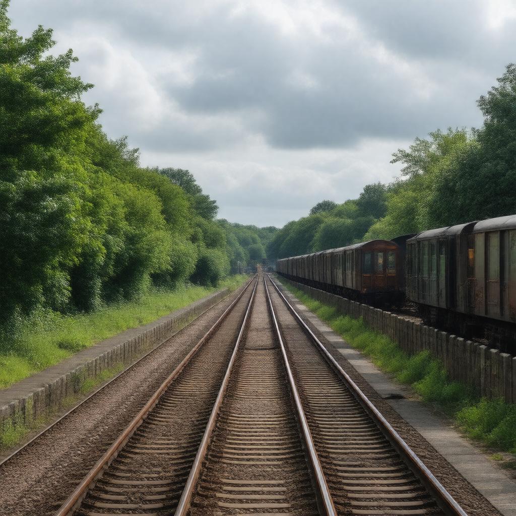 Click to view larger image AI-created image of Hampstead Heath Sidings