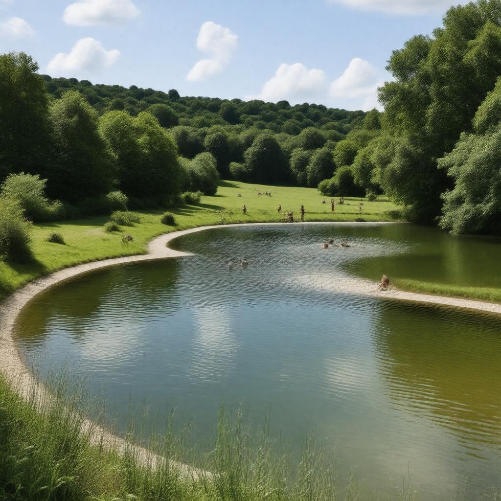 AI-created image of Hampstead Ponds