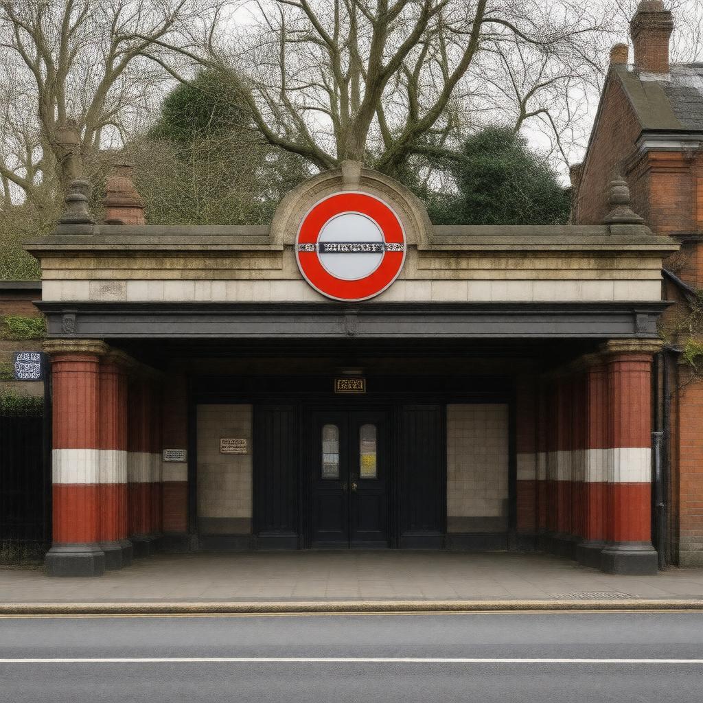 AI-created image of Hampstead tube station