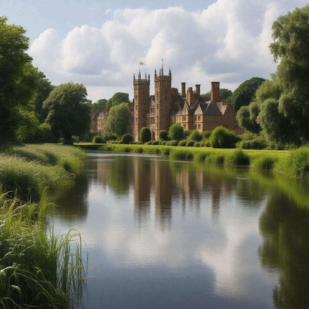 AI-created image of Hampton Court, Middlesex, England