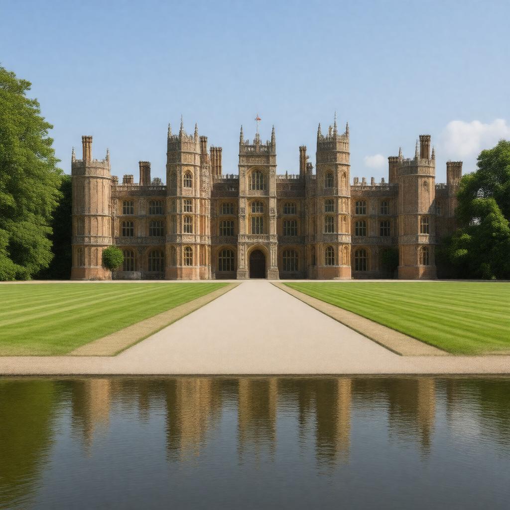 AI-created image of Hampton Court Palace, England