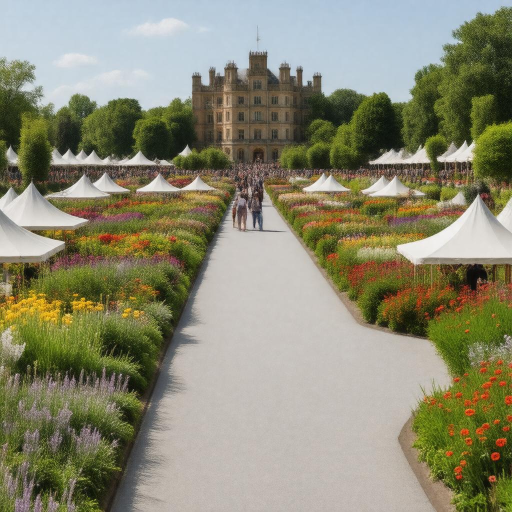AI-created image of Hampton Court Palace Flower Show