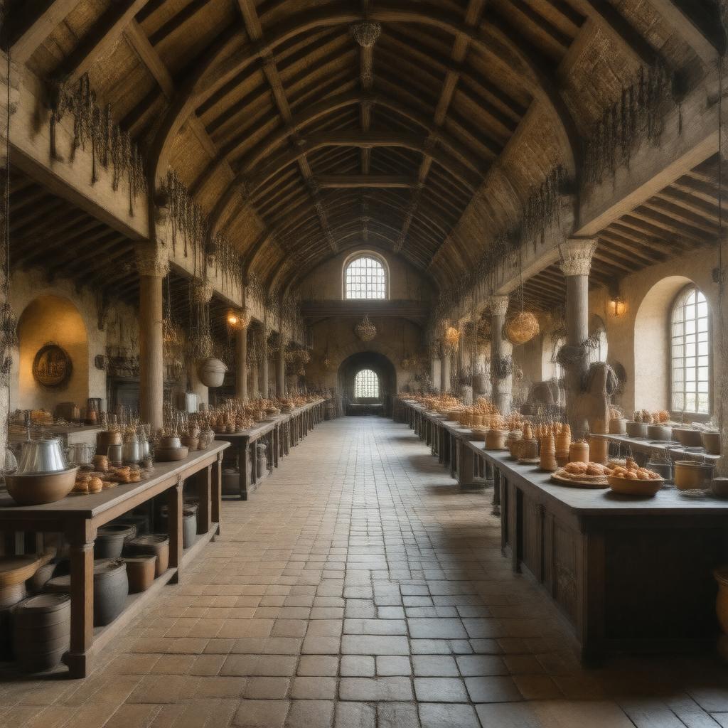 AI-created image of Hampton Court Palace kitchens