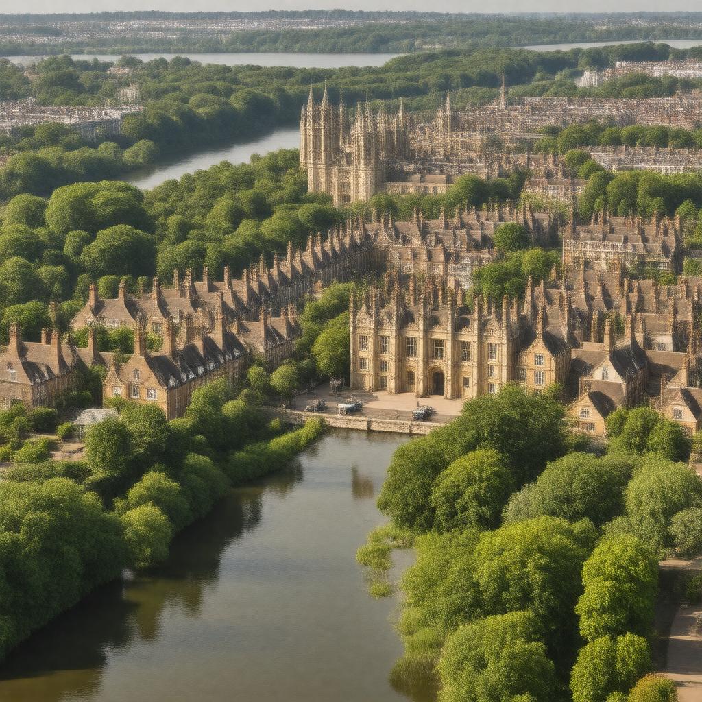 AI-created image of Hampton, London, England