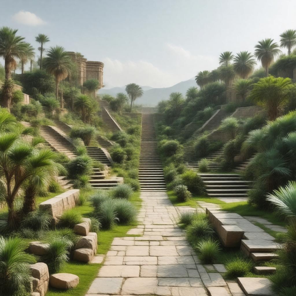 Click to view larger image AI-created image of Hanging Gardens of Babylon