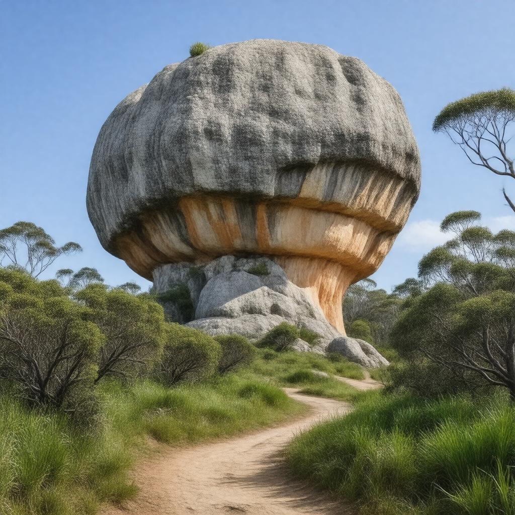 AI-created image of Hanging Rock