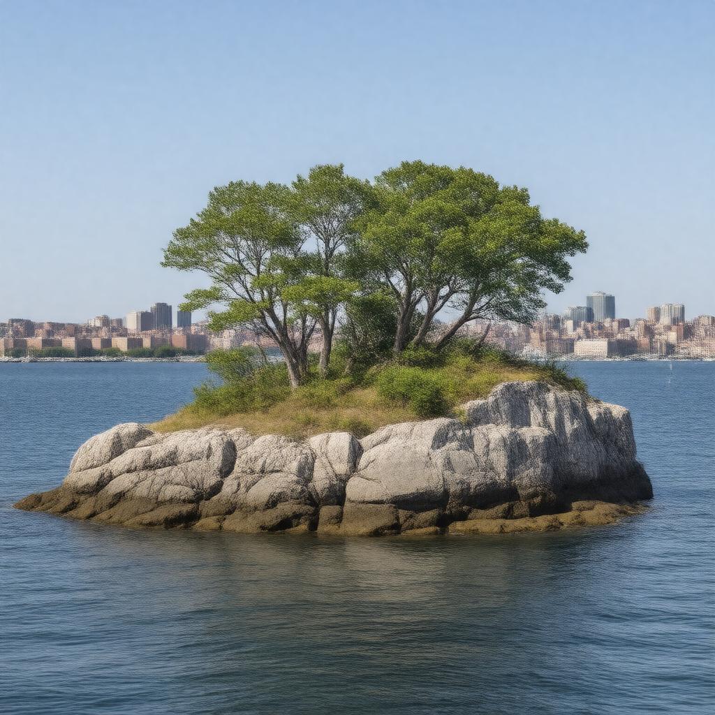Click to view larger image AI-created image of Hangman Island