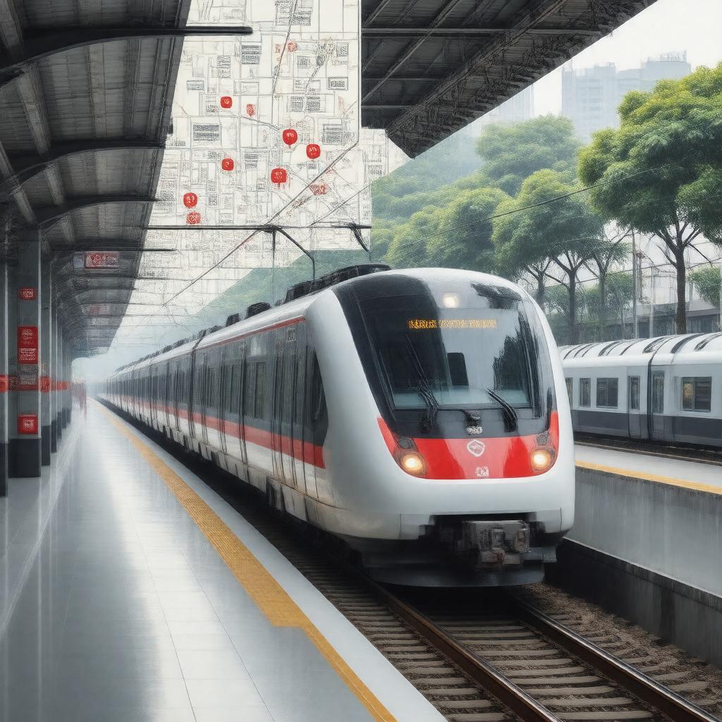 AI-created image of Hangzhou Metro