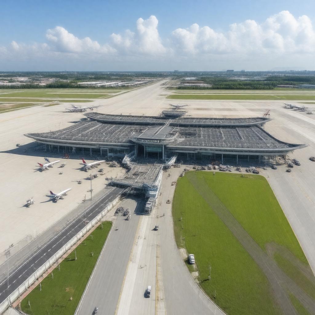 AI-created image of Hangzhou Xiaoshan International Airport