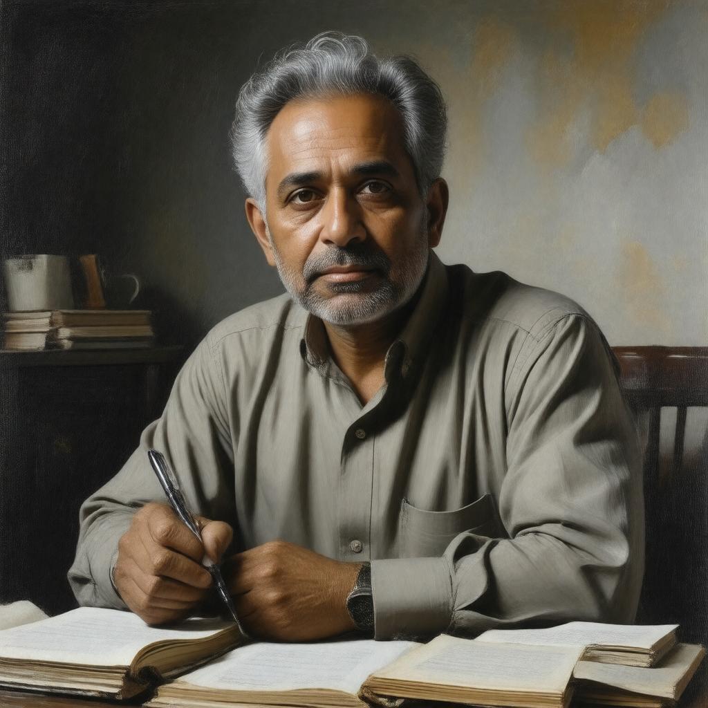 AI-created image of Hanif Kureishi