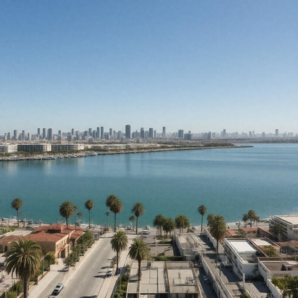 AI-created image of Harbor City, Los Angeles, California, USA