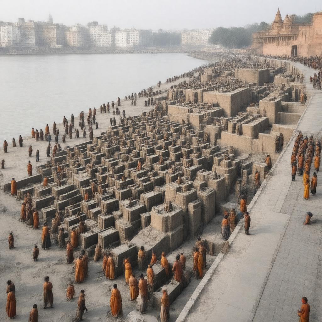 AI-created image of Harishchandra Ghat