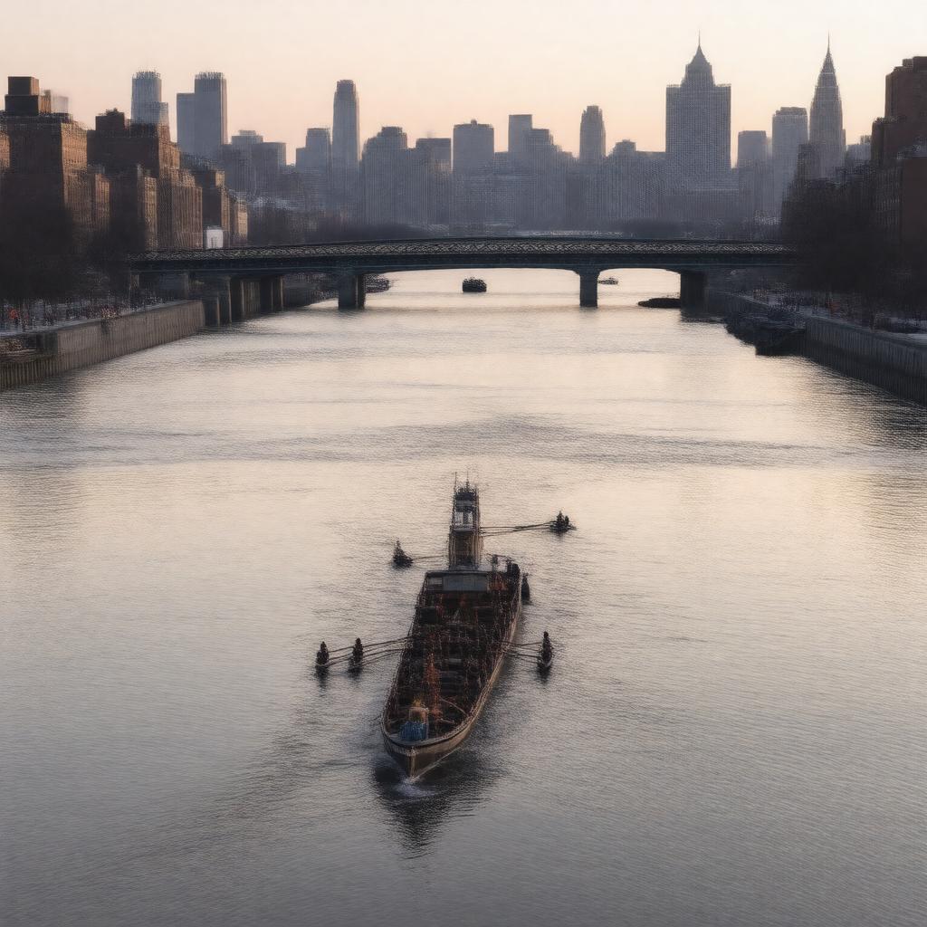 AI-created image of Harlem River