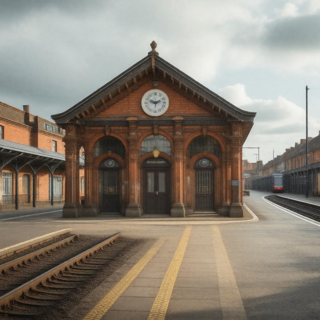 AI-created image of Harlesden railway station