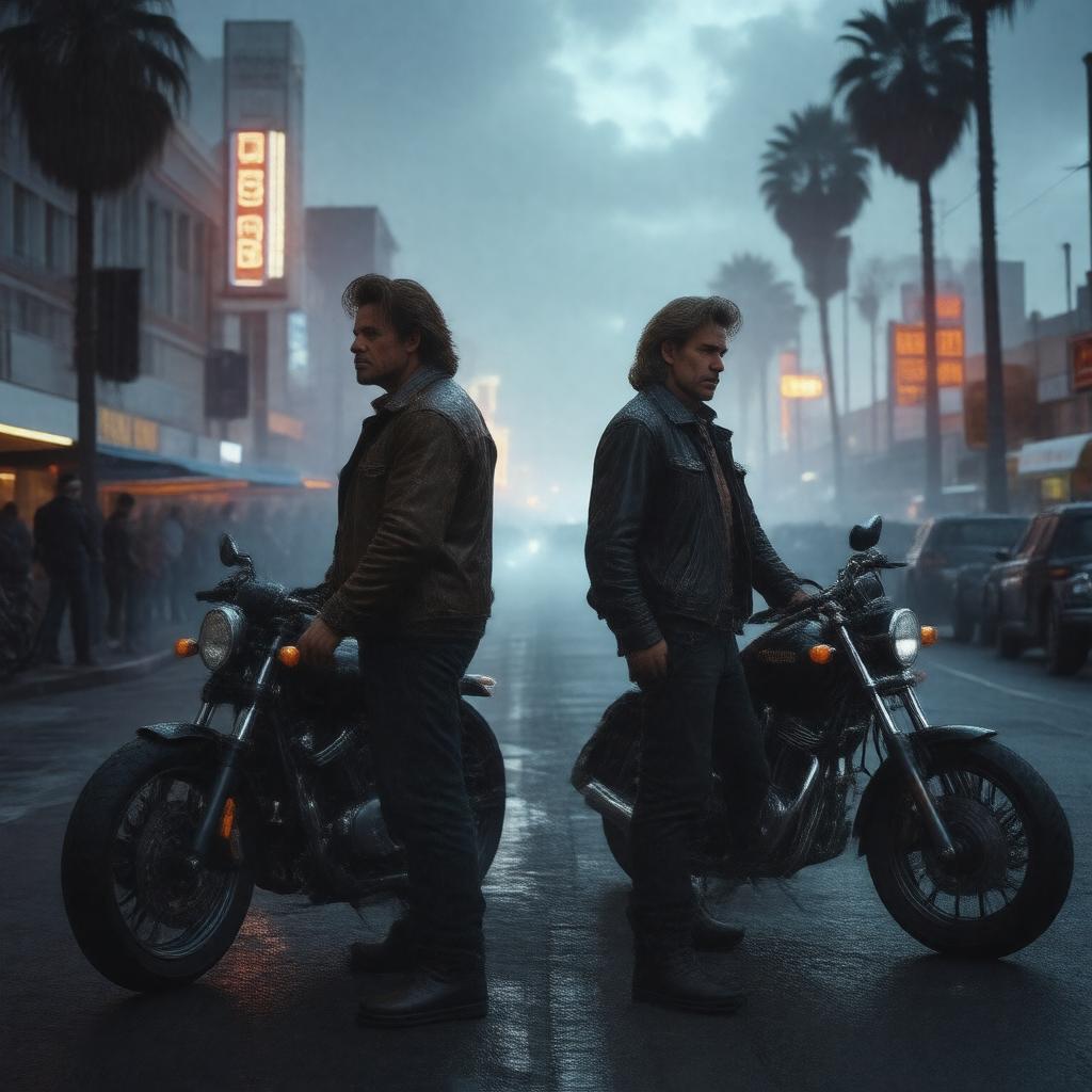 Click to view larger image AI-created image of Harley Davidson and the Marlboro Man