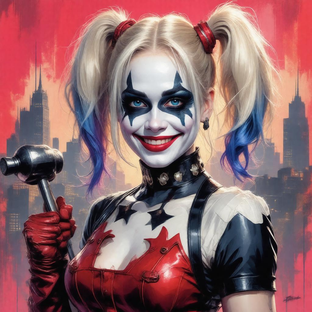 AI-created image of Harley Quinn