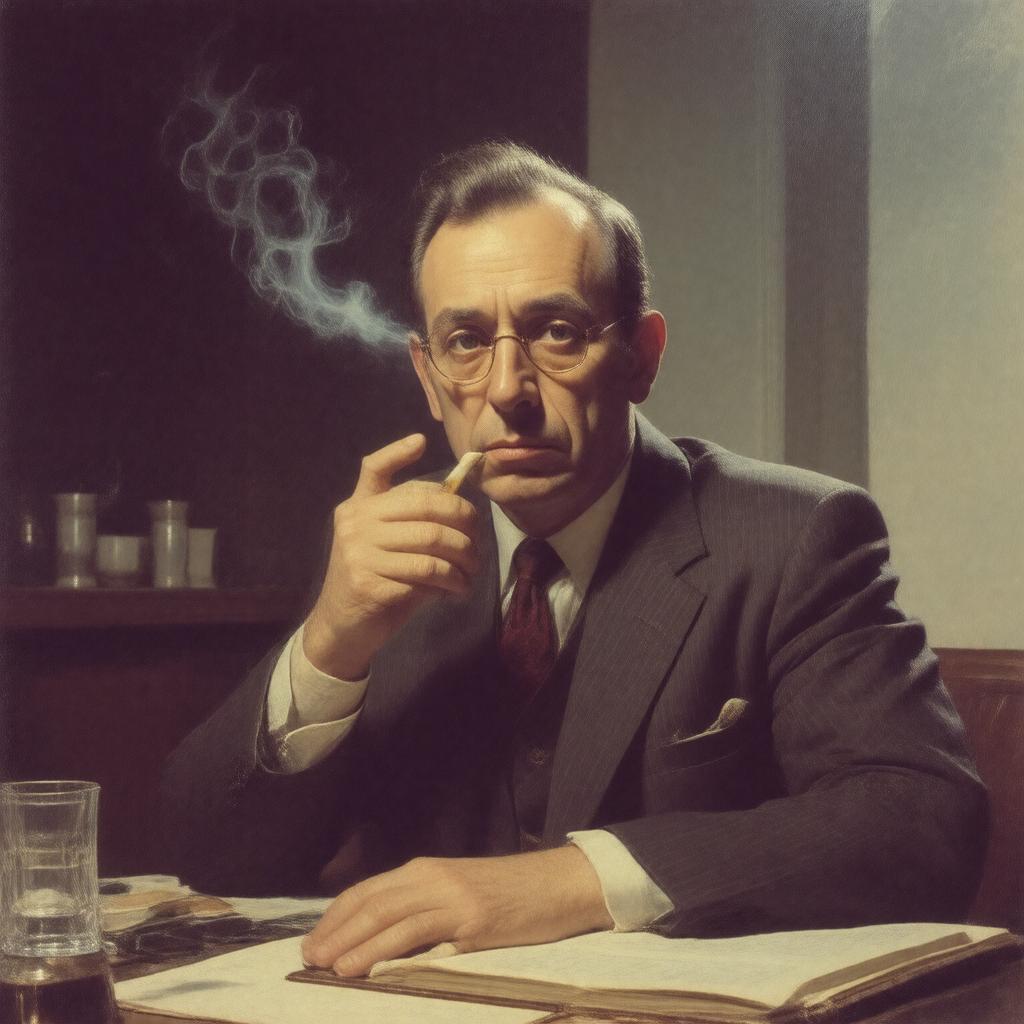 AI-created image of Harold Pinter
