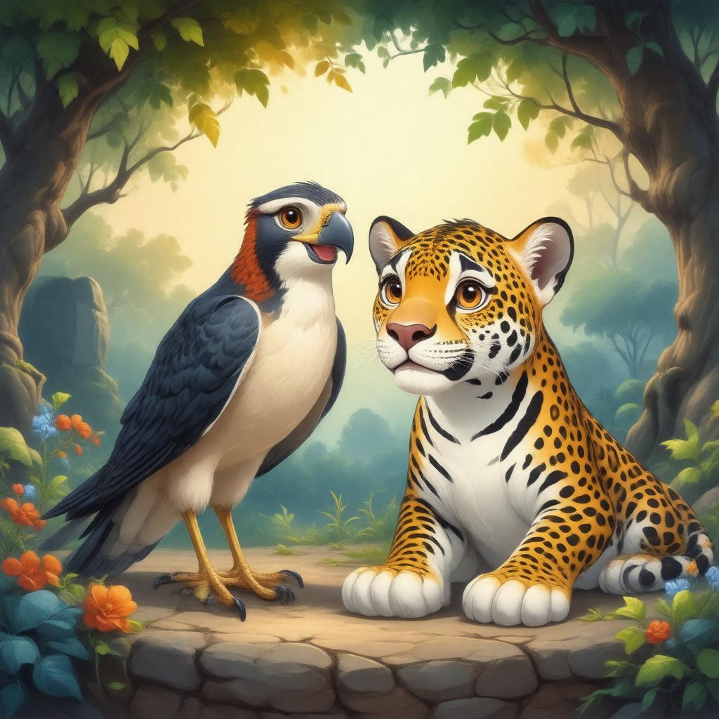 AI-created image of Harrier and Jaguar