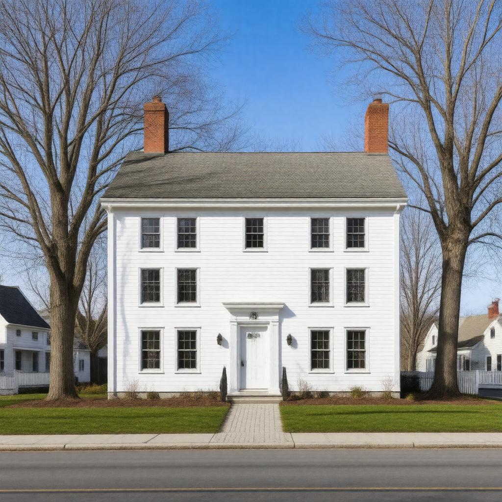 AI-created image of Harriet Beecher Stowe House (Brunswick, Maine)