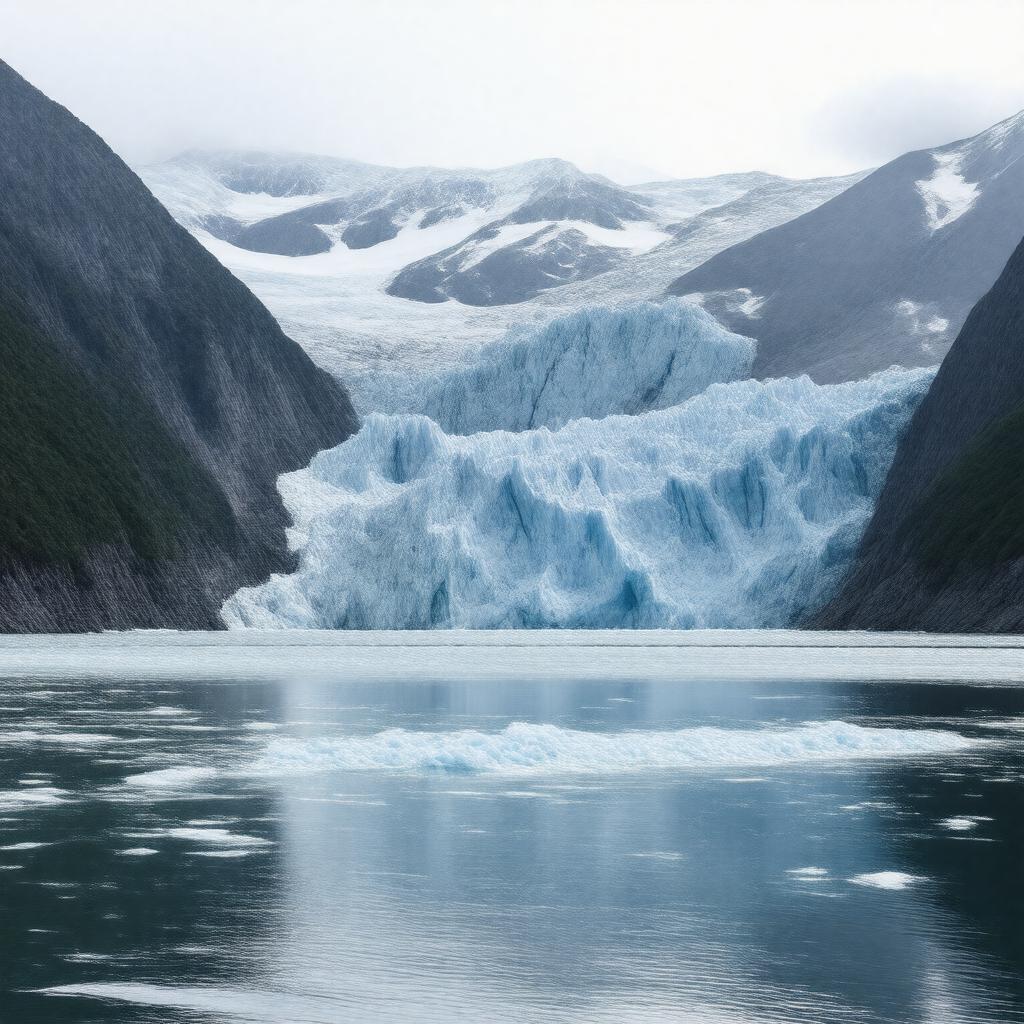 AI-created image of Harriman Glacier