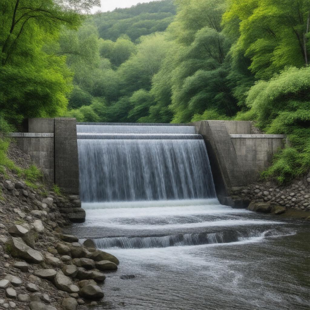 AI-created image of Harris Brook Dam