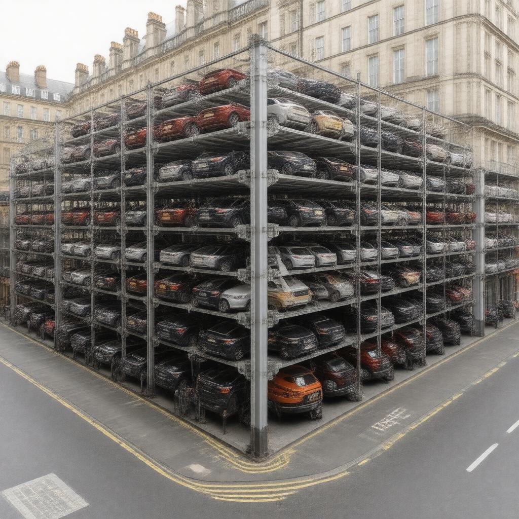 AI-created image of Harrods Car Park