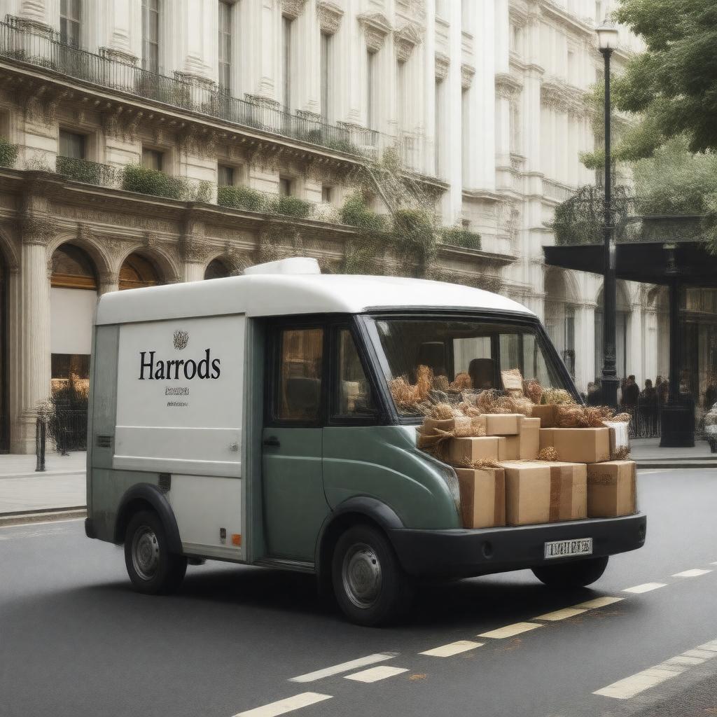 Click to view larger image AI-created image of Harrods Delivery