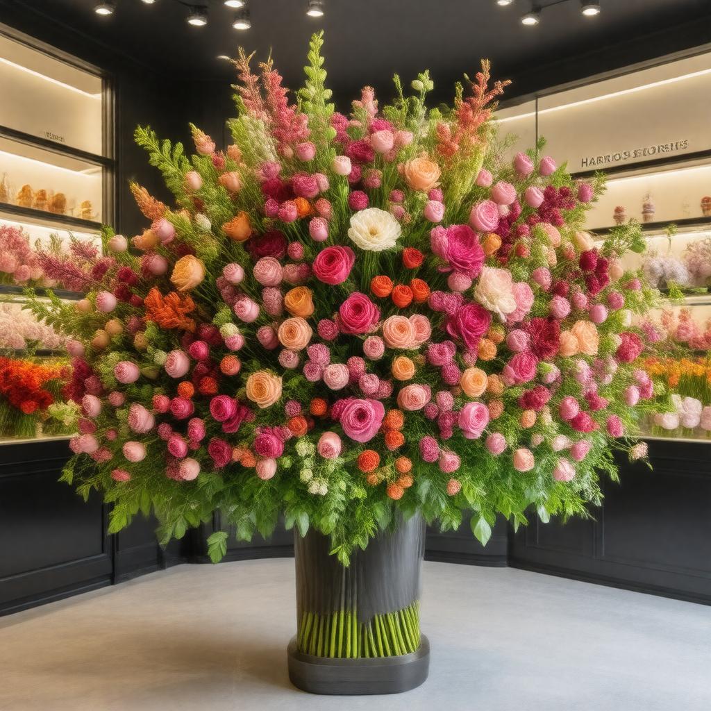 Click to view larger image AI-created image of Harrods Florist