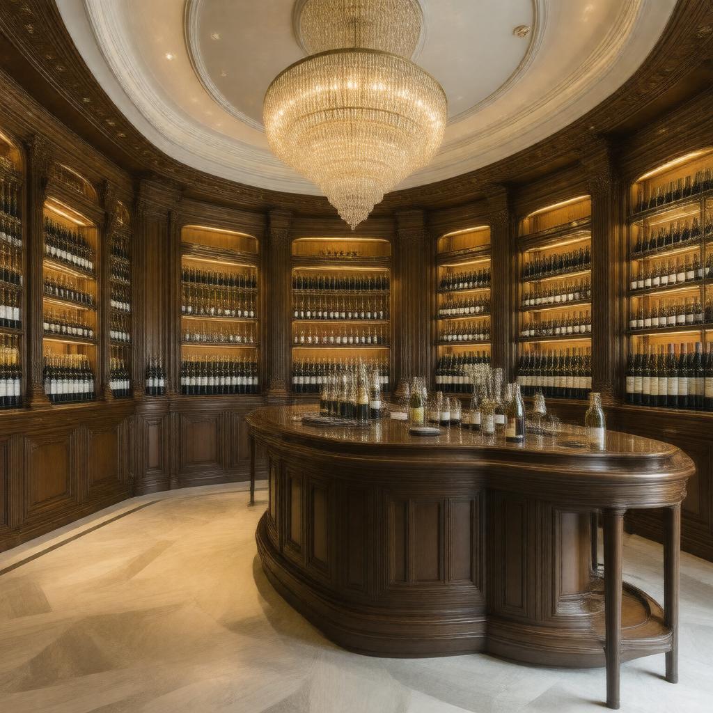 AI-created image of Harrods Wine Shop