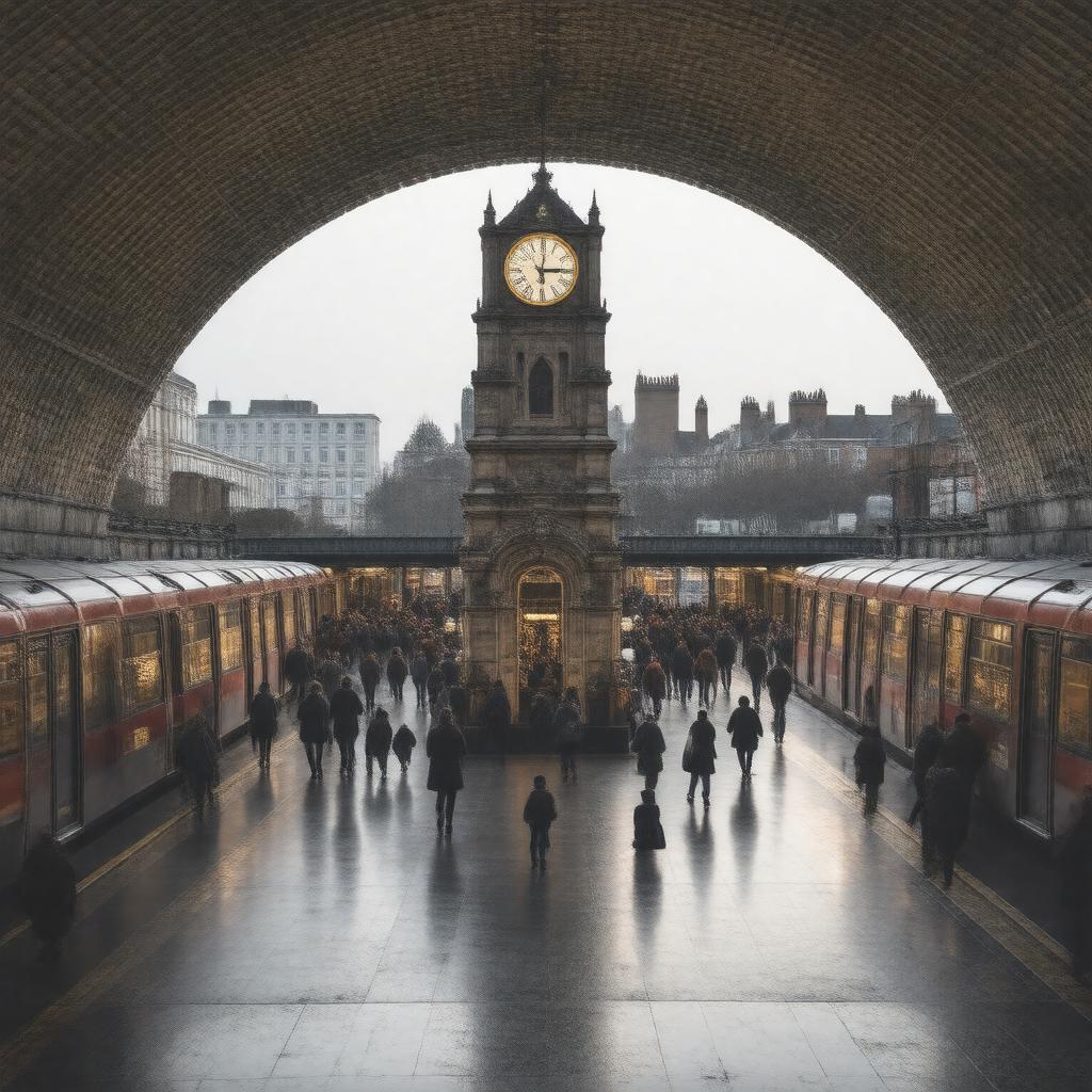 AI-created image of Harrow-on-the-Hill station