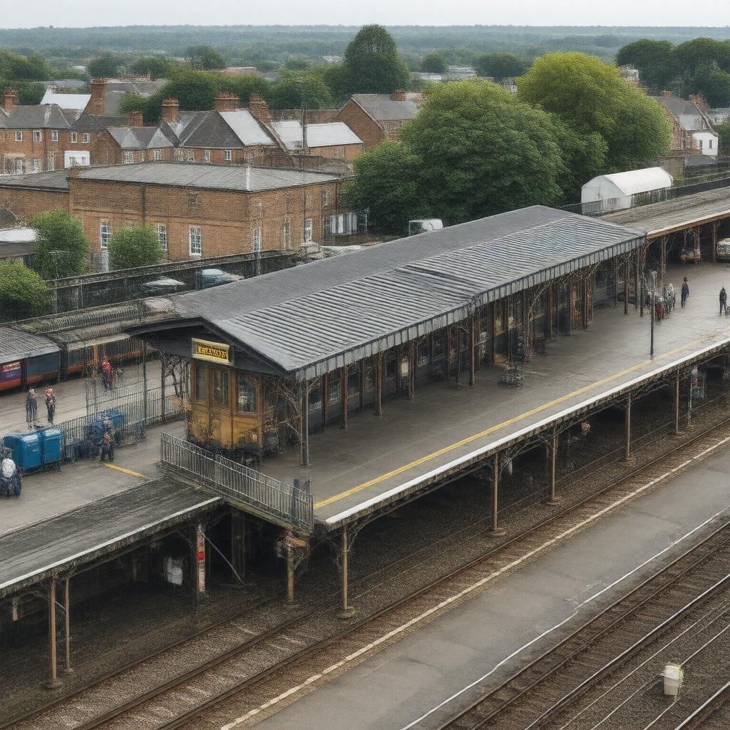 AI-created image of Harrow & Wealdstone station