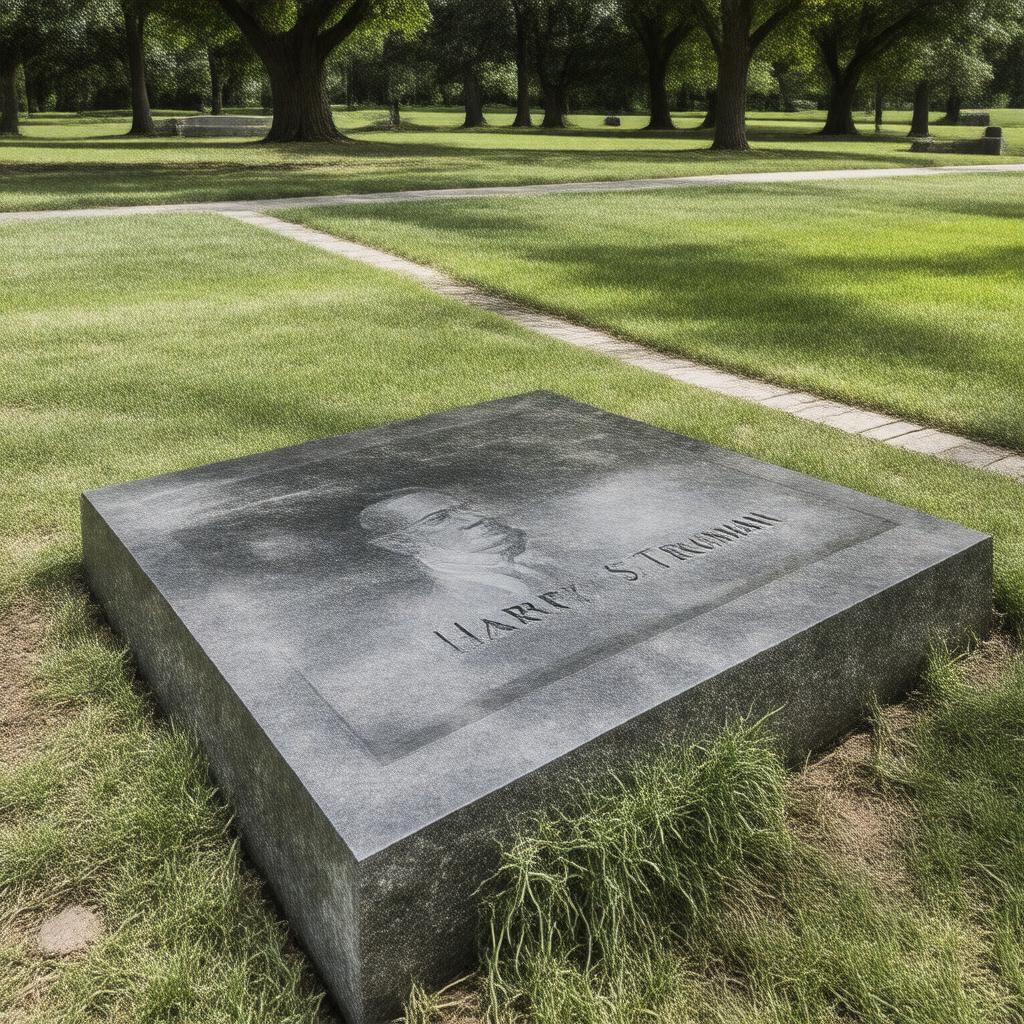 AI-created image of Harry S. Truman's gravesite