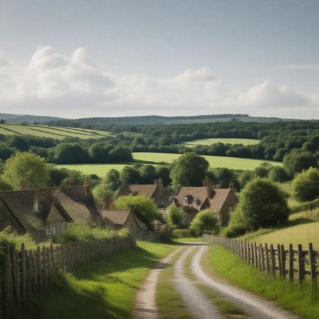 AI-created image of Hartfield, Sussex, England