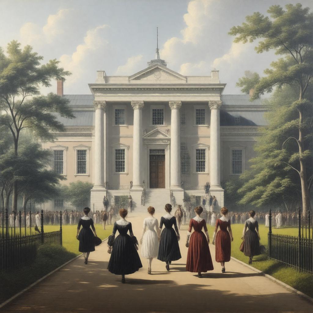 AI-created image of Hartford Female Seminary